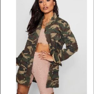 Boohoo camo jacket